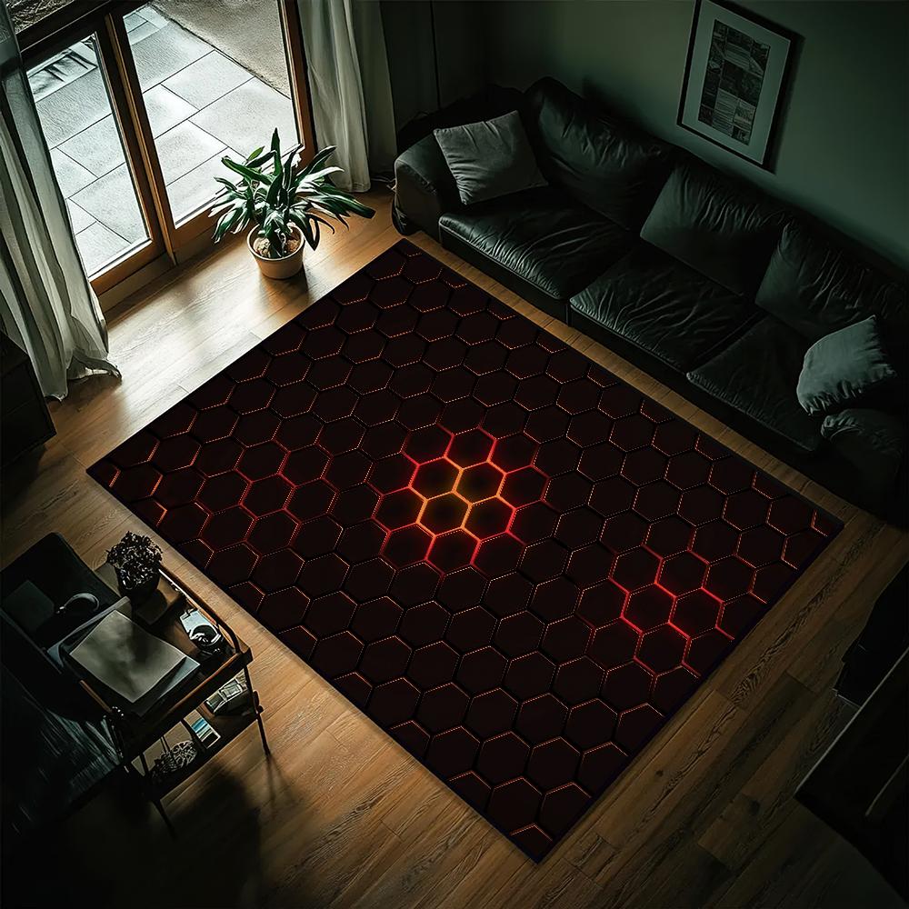 

Anime Hexagonal Honeycomb Door Mat Entrance Non-slip Washable Kitchen Carpet Living Room Hallway Rug Bathroom Decoration 50x80cm