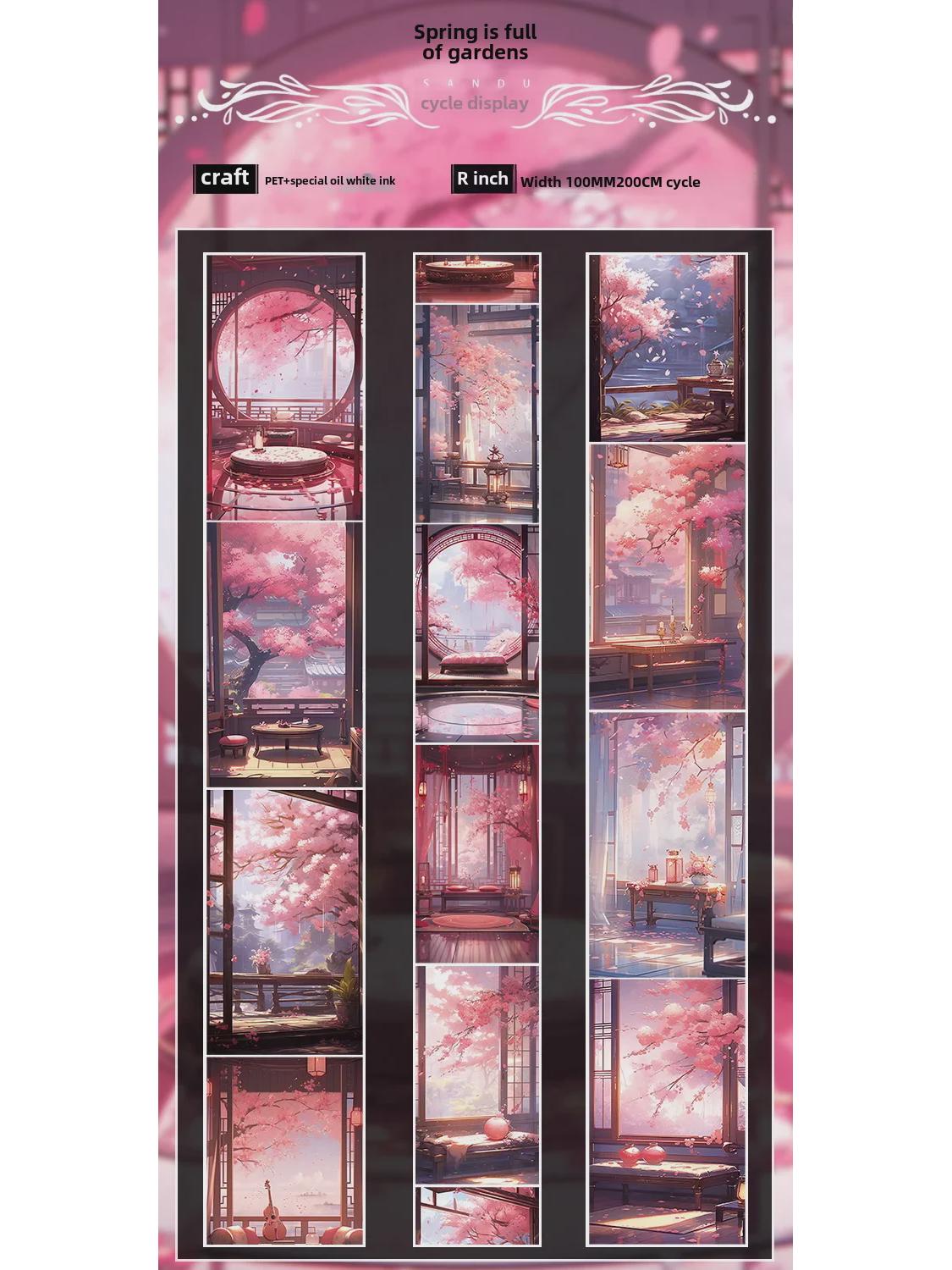 

Справочник персонажей в старинном стиле, цветочная лента PET