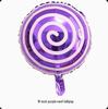 18-Inch Round Lollipop Foil Balloon for Children's Parties and Festivals