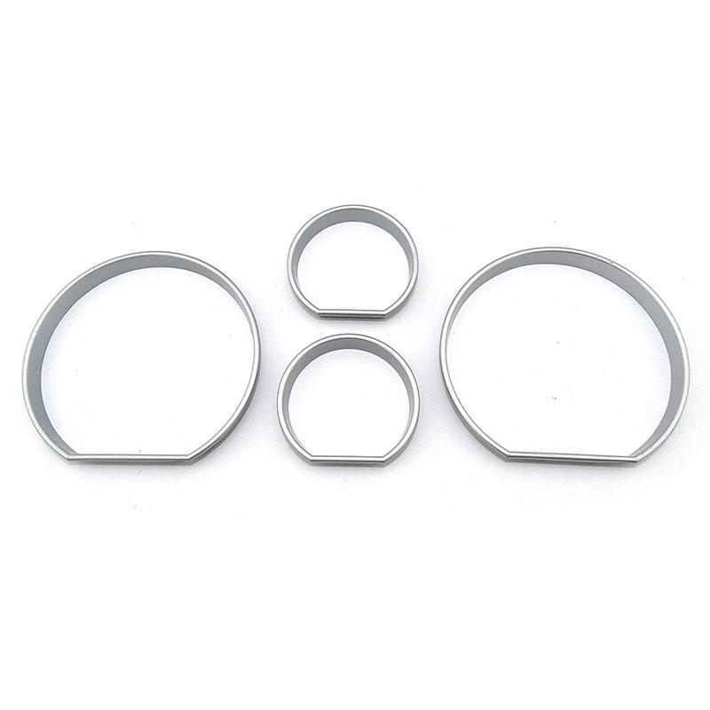 4pcs Car Accessories Interior Decorative Speed Meter Gauge Cluster Bezel Dashboard Dial Dash Ring For BMW E46 M3 3 Series