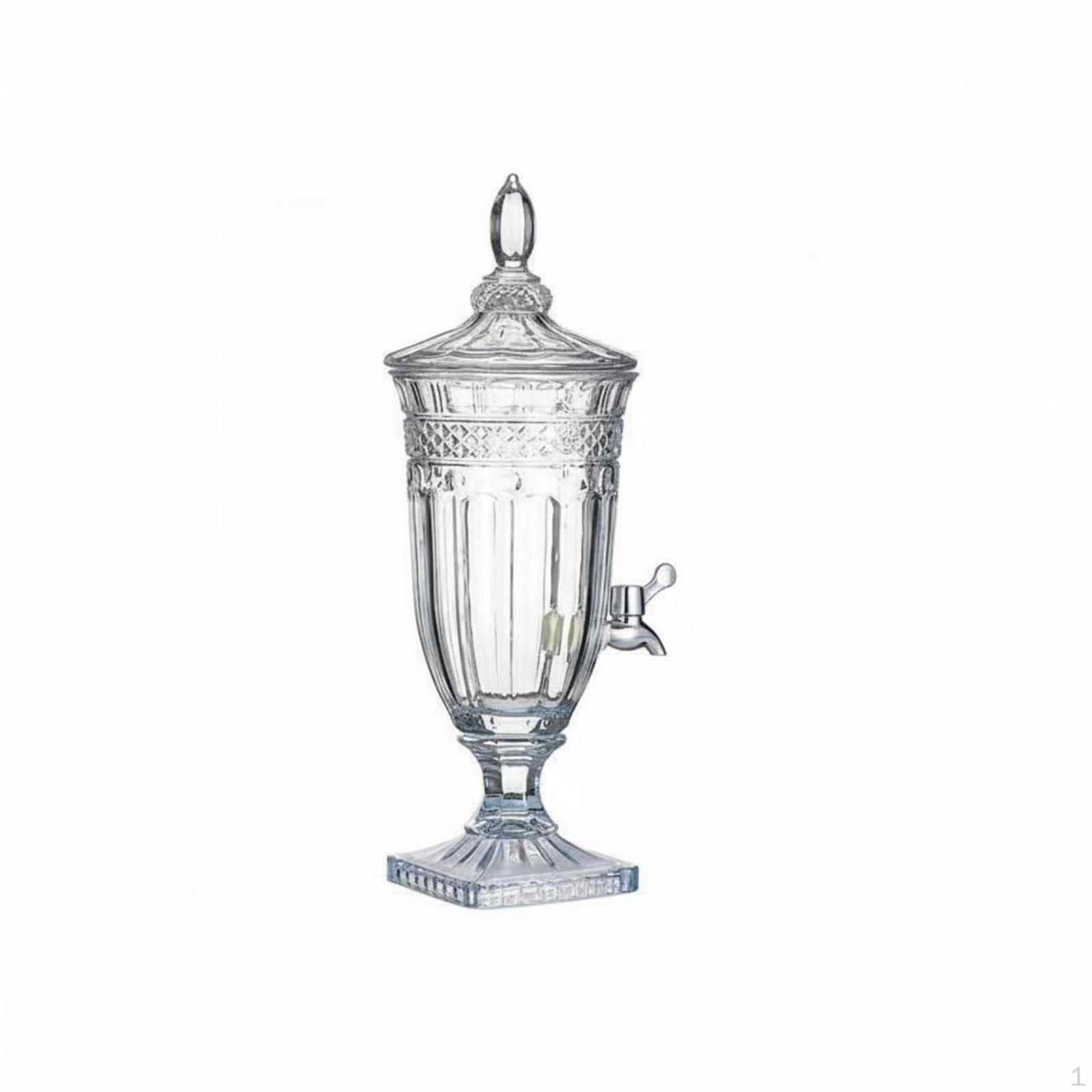 Juice Jug Transparent Glass Beverage Dispenser