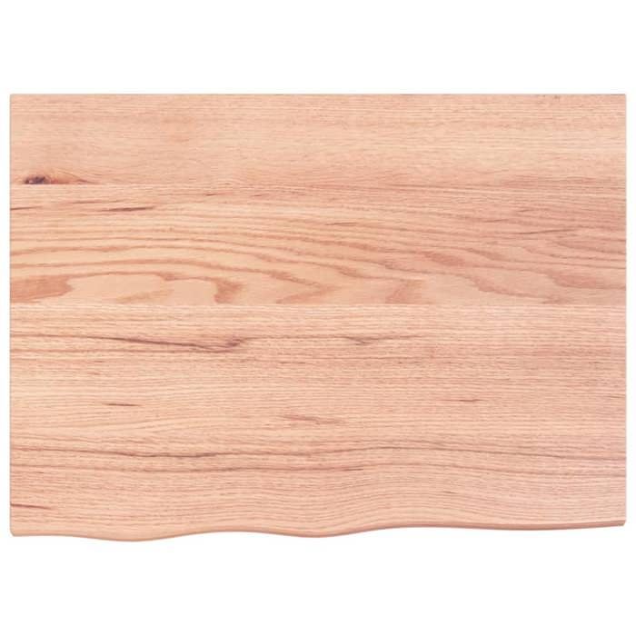 VidaXL Table Top Light Brown 80x60x2 Cm Treated Oak Wood 3156359