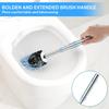 Siapapla SUS304 Stainless Steel Toilet Brush with Stylish Toilet Toilet Bowl Cleaning Brush and Holder Silver Case, Brush, Set, 360° Brush, (Nylon