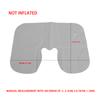 Inflatable flocking U-shaped pillow for outdoor travel. Inflatable pillow for storage and portable rest with leak repair patch
