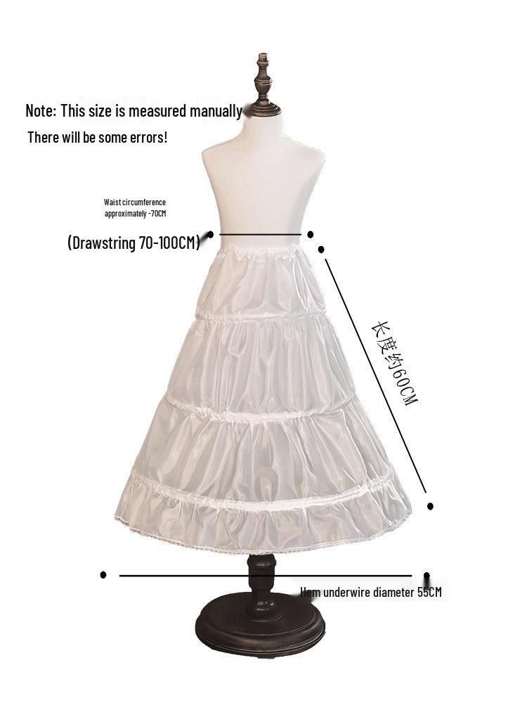 60cm Fischbein-Reifrock für Kinder-Langes Abend-Prinzessinnenkleid Rock.