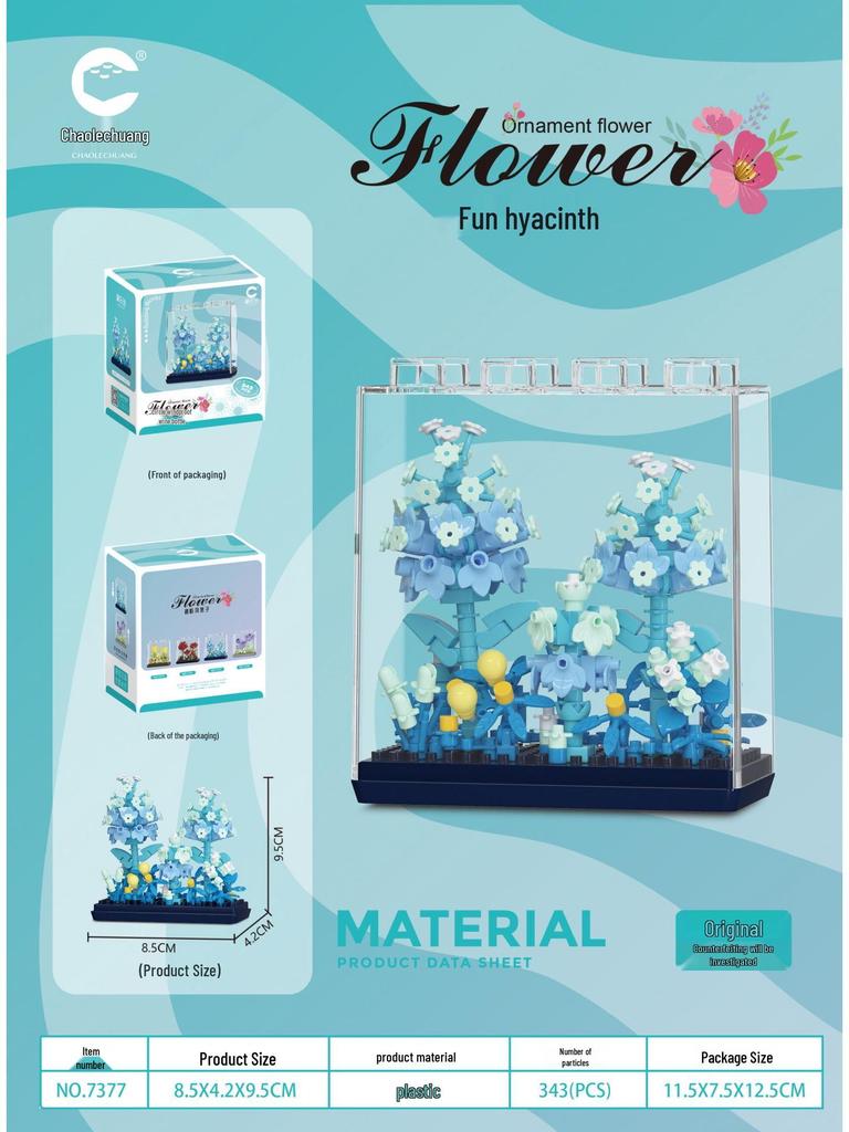 Preserved Flower Bonsai & Rose Succulent Building Blocks - Compatible with LEGO