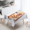 Food Print Tablecloth Stain Resistant Waterproof Rectangular  Kitchen Restaurant Table Decoration Home Decor