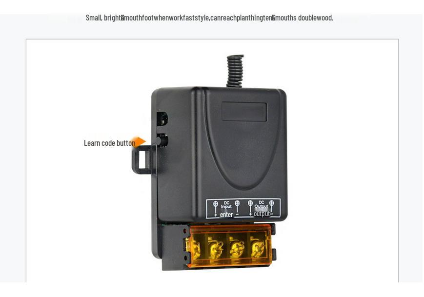 12V/24V Single Channel High-Power Remote Control Switch for 30A Relay Car Light.
