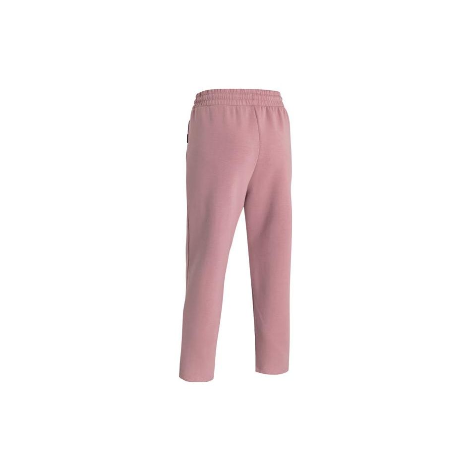 Under Armour Solid Color Drawstring Straight-Leg Casual Sports Pants Women Bottoms Pink 1379066-697