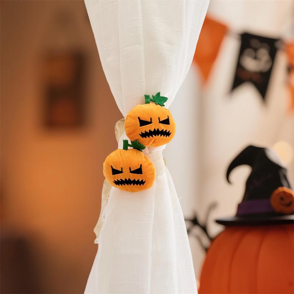 Halloween Ghost Curtain Tiebacks Adorable Plush Ghost Curtain Holdbacks for Spooky Home Decorations