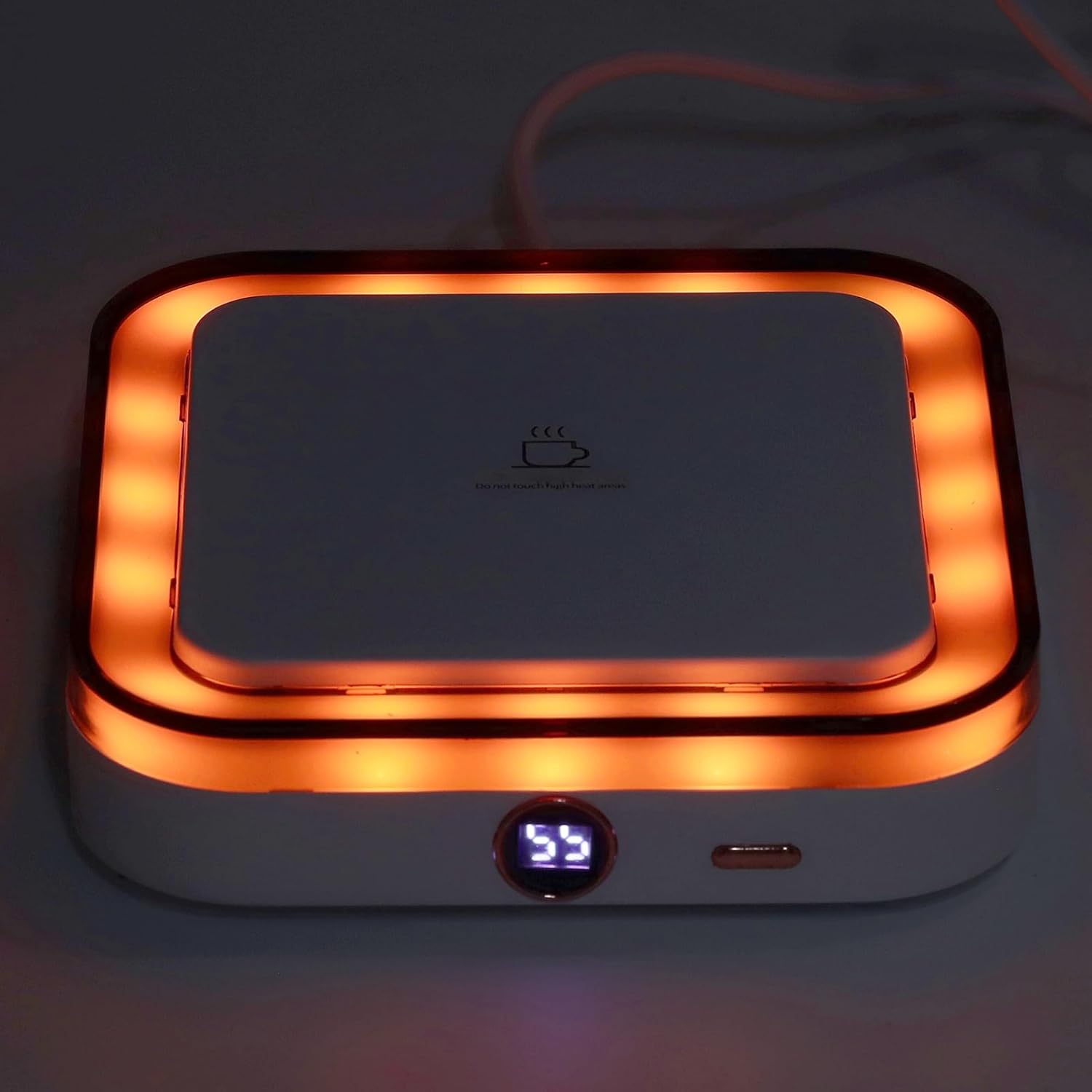 

Coffee Mug Warmer,Thermostatic Cup Warmer with 3 Temperature Settings,Fast Heating Desk Accessory for Coffee,Tea,Milk,and Beverages,for Office or