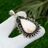Daughters Day Sale Natural Scolecite Mother Bezel New Pendant Jewelry 925 Silver
