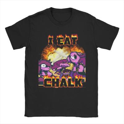 I Eat Chalk Susie Deltarune T Shirt Summer  Aesthetic T Shirts 100% Cotton Leisure Tee Shirt For Unisex Short-Sleeved Pattern Tees