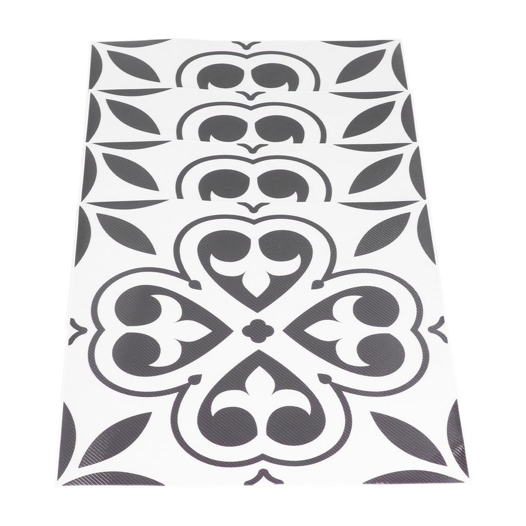 4 Stück DIY Wandaufkleber Wasserdicht Selbstklebend Bodenaufkleber für Zuhause Badezimmer Schlafzimmer