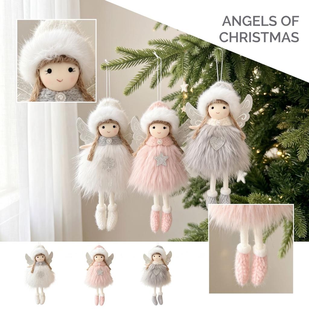 Plush Hanging Ornament for Christmas Tree Decoration Korean Doll Pendant