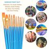 1set, Artist Paint Brush Set - Nylon Fur, for Acrylic, Oil Painting, Watercolor, Face, Nail, Detail Painting and Rock Painting.