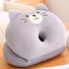 Cartoon Cat Neck Pillow: Folding Nap & Backrest Plush Doll for Office & Classroom