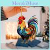 Festive Christmas Acrylic Rooster Flat Decoration For Car Interior Ornament