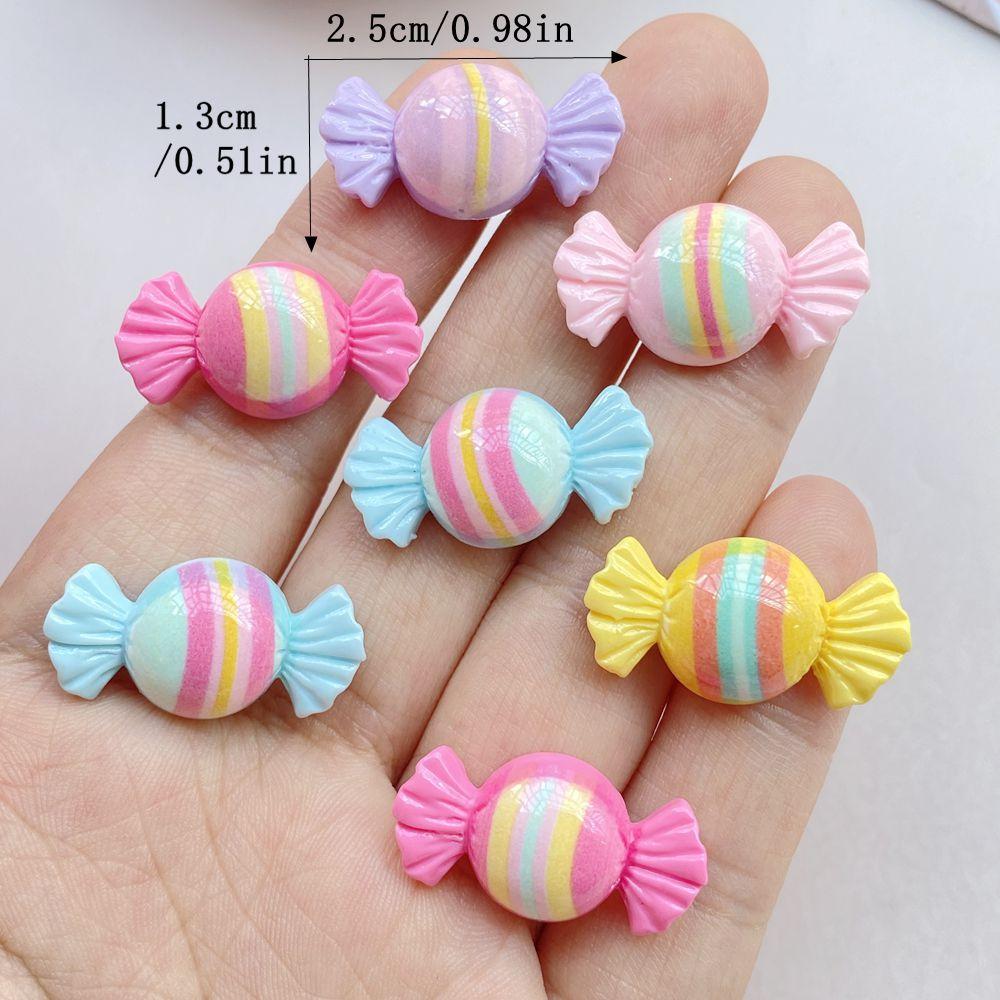 10Pcs New Cute Resin Cartoon Candy, Bow, Butterfly Series Flat Back Scrapbooking DIY Jewelry Craft Decoration Accessories