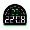 USB Powered Digital Alarm Clock with Mood Light TEMP Date Week 3-level Brightness Table Clock Auto Dimmable 12/24H LED Clock