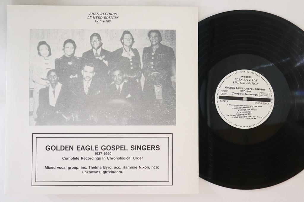 LP Record GOLDEN EAGLE GOSPEL SINGERS - Golden Eagle Gospel Singers (1937-1 ELE4200 EDEN Austria Blues Used