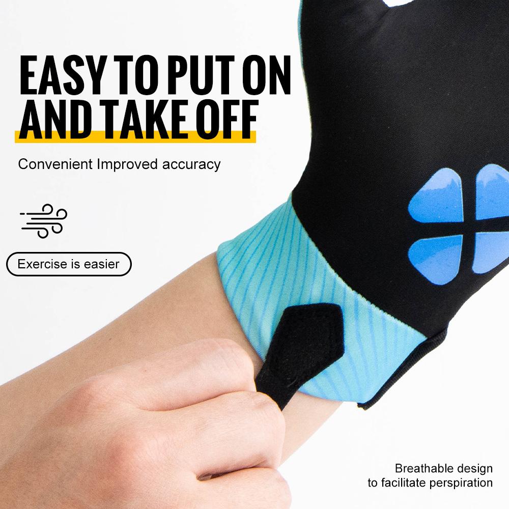WRELS Three Finger Billiard Gloves Breathable Sweat-Wicking Snooker Glove Elasticity Smooth Lightweight Billiard Training Gloves