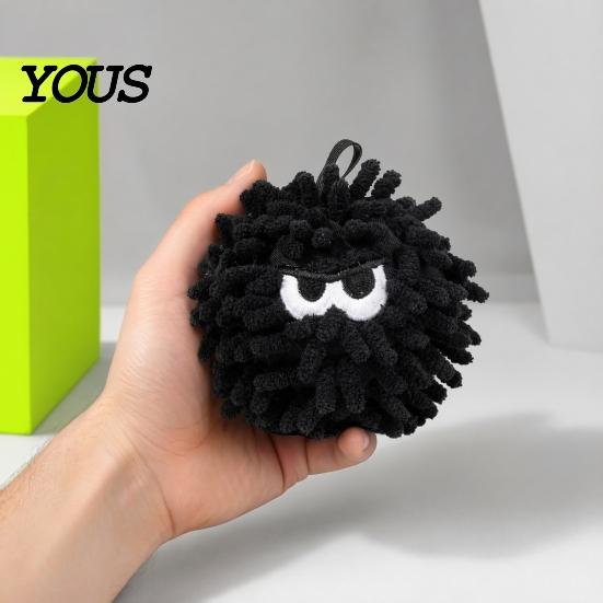 Durable Dog Chew Toy Squeaky Mop Ball Toy, Plush for Teeth Cleaning, Fluffy Self-Play Boredom Relief Interactive Pet Small Medium Dogs Puppy
