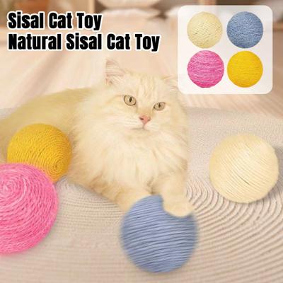 Cat Toy Interactive Sisal Cat Scratching Ball Toy Bite-Resistant Pet Toy