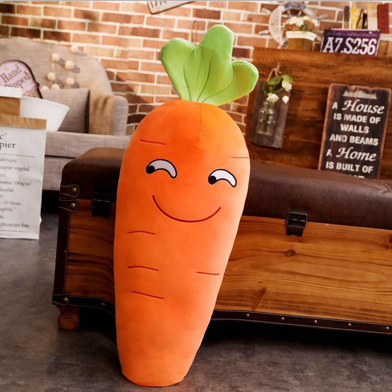 45/70/90cm Cretive Simulation Plant Plush Toy Stuffed Carrot Stuffed With Down Cotton Super Soft Pillow Lovely Gift For Girl