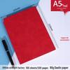 A5 Leather Notebook with Logo, Pen Holder, Thickened Soft Cover for Business Meetings and Student Notes