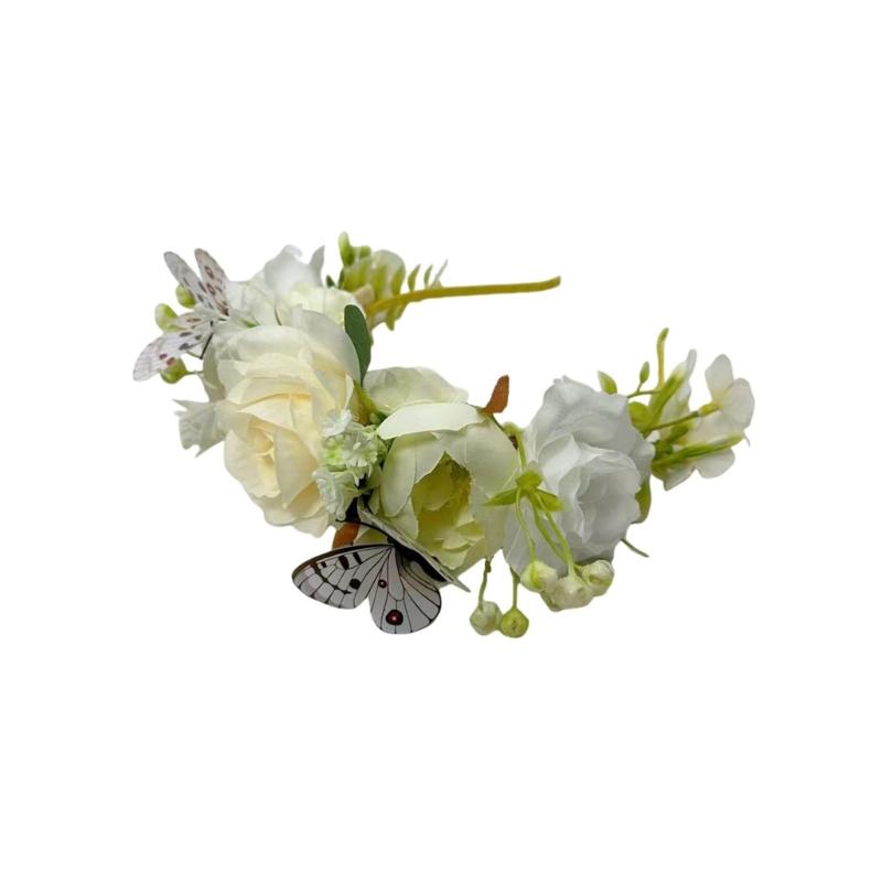 Elegant Floral Butterfly Headband For Women Soft Fabric Hair Accessory For Weddings Parties And Outdoor Event
