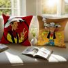 Classic Western Cartoon LLucky Luke Cushion Cover Pillowcase Antidustmite Invisible Zipper Short Plush Sofa Cushion