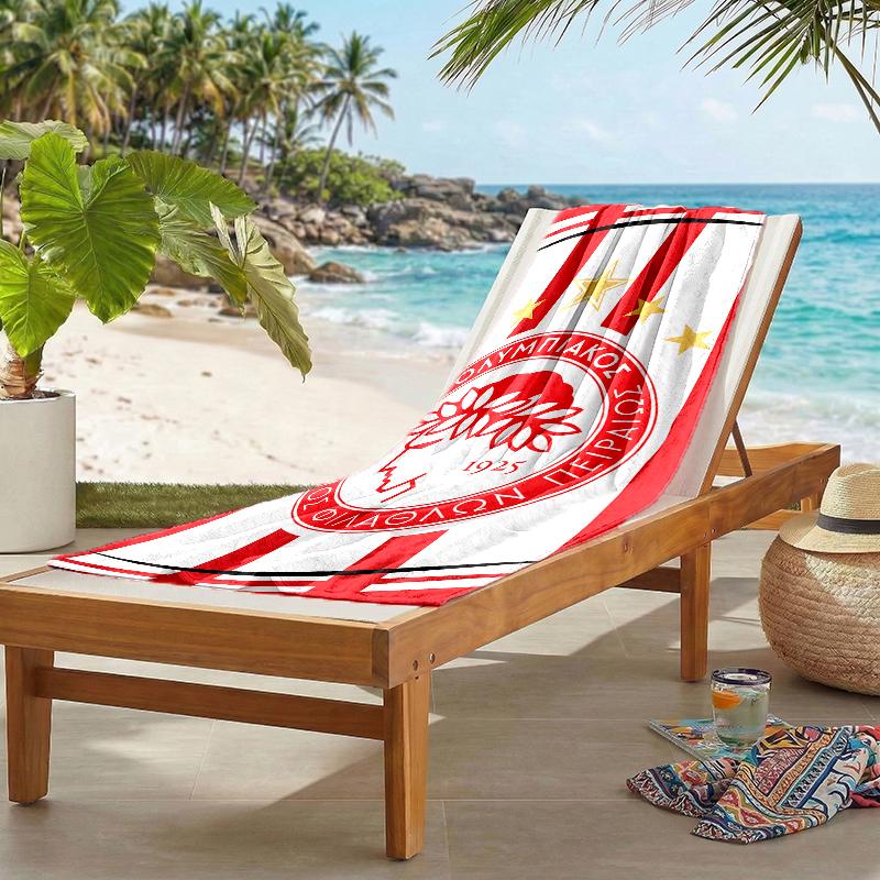 Olympiacos Fc Fashion Beach Towel: Ideal for Summer Adventures Soft, absorbent and quick drying suitable for swimming and bathing