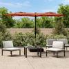 Vidaxl Podwójny Parasol Ogrodowy Z Led, Terakota, 316X240 Cm