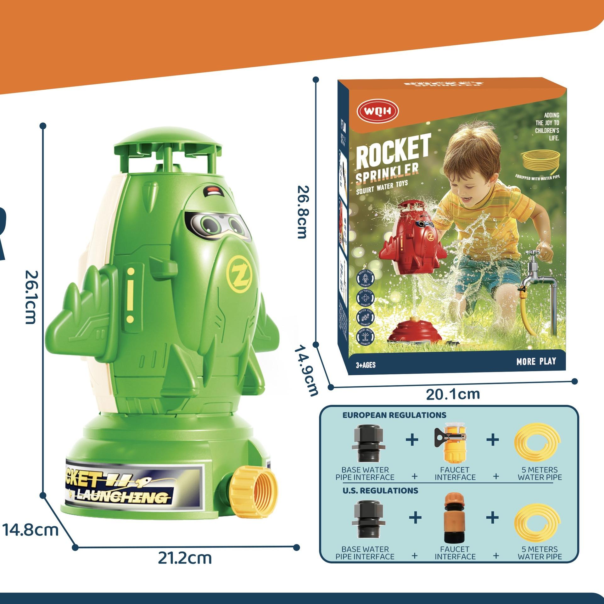 

Новый самолет распылитель воды ракета устройство детская вращающаяся водная летающая игрушка уличный разбрызгиватель полив цветов артефакт зелёный/жёлтый