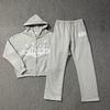 Broken Planet Graphic Print Zip Hoodie Set Teen Boys Loose Fit Fleece Lined Casual Streetwear