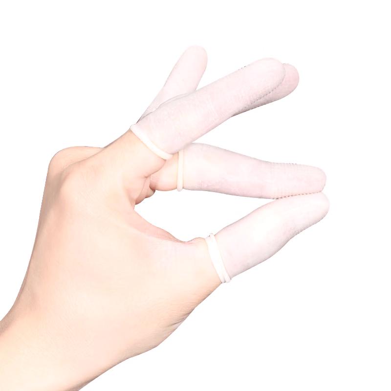 WOLSGIN Dotted Anti-Slip Latex Finger Cots Large