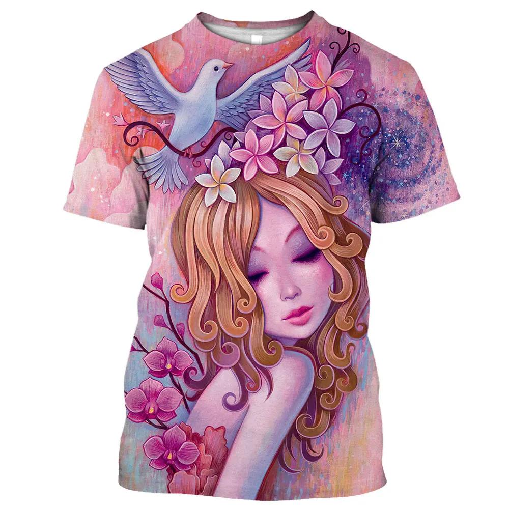 New Summer Tide Fantasy Figure Picture Men T-Shirts  Casual 3D Print Tees Hip Hop Personality Round Neck Short Sleeve  Tops