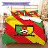 Cameroonian Football Federation Pattern Bedding Set Quilt Cover Pillowcase Home Decor Gift (1 * duvet cover + 2 * pillowcase, without core)