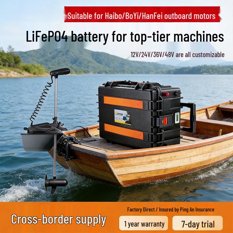 12V High-Power Long-Lasting Lithium Iron Phosphate Battery for 24V Outboard Motor and 48V Electric Net Hauler