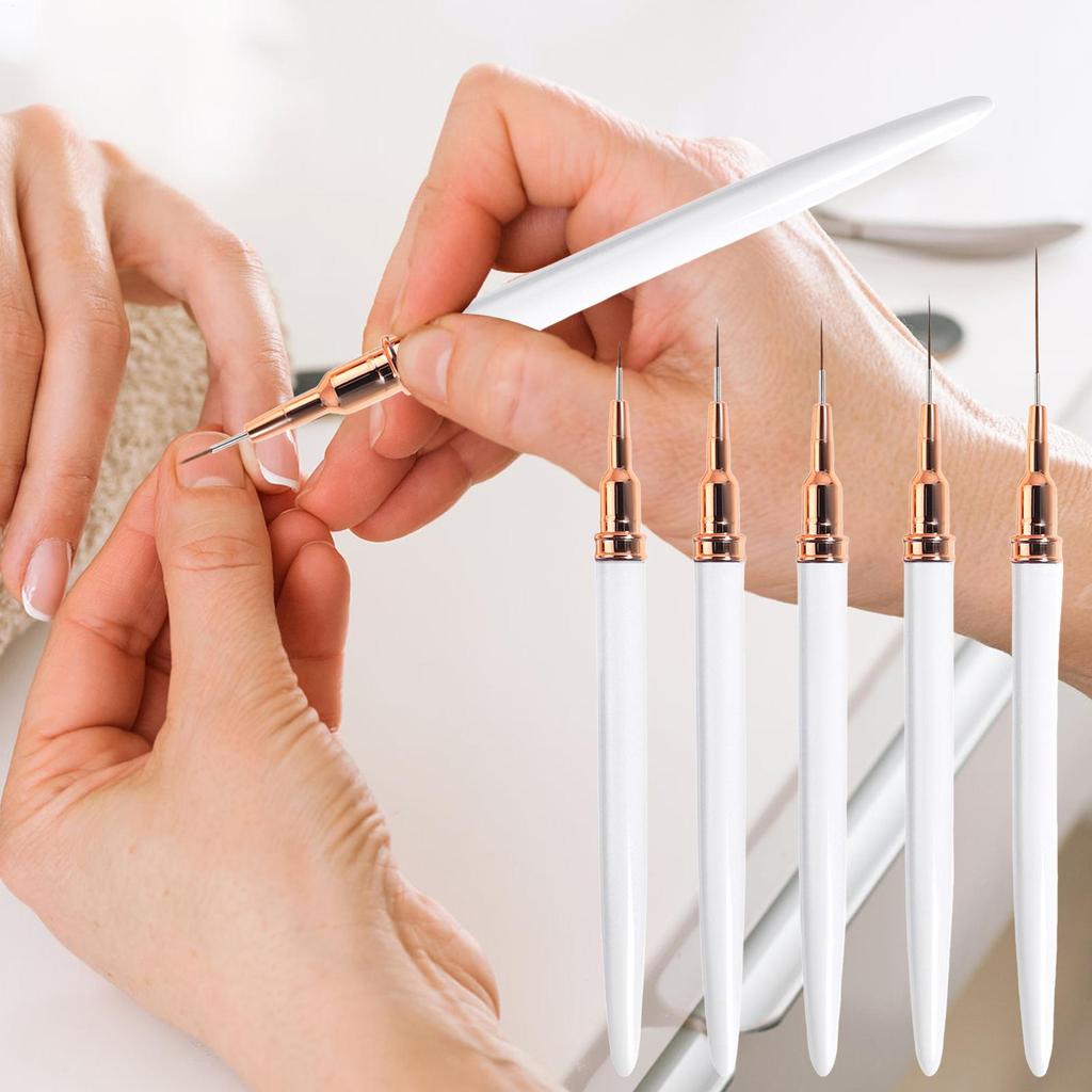5PCS Nail Art Pen brush Set Nail Painting Pen nail Embossing Pen Nail Art Brush Design Tip Painting Drawing Carving Dotting Pen