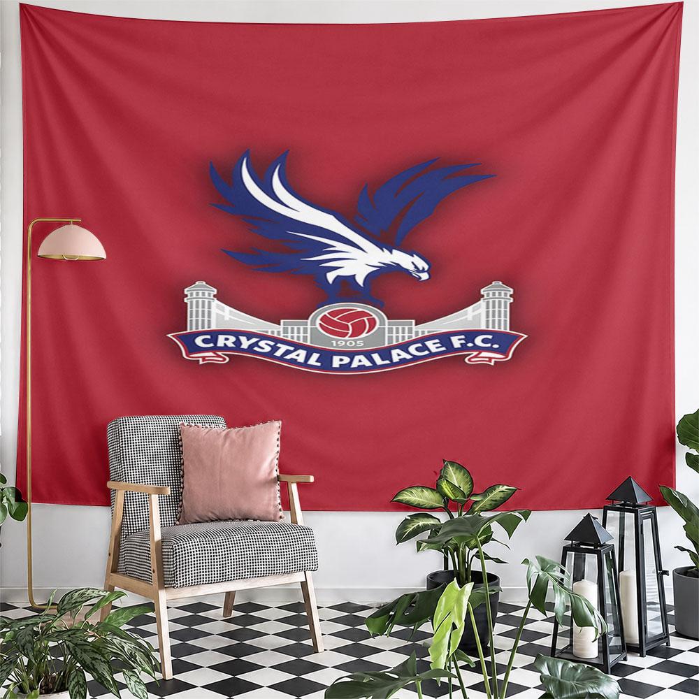 "Crystal Palace F.C. Logo on Red Background" Pattern Wall Hanging Tapestry Decorative Tapestry Home Decor for Bedroom and Living Room