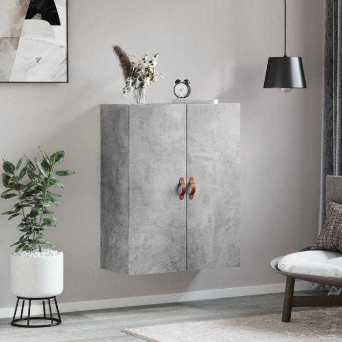 VidaXL Armoire murale gris béton 69,5x34x90 cm 828400