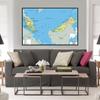 Geographic Map English Map Malaysia Map Canvas Painting Living Room Home Decoration Children School Supplies