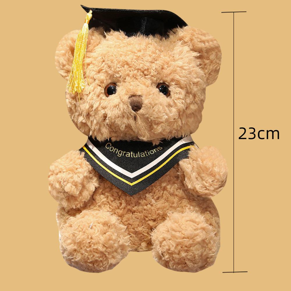 23cm Plush Bear Doll Doctor's Clothing Graduation Doll Soft Plush Dr. Bear  Students