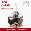 32A250V Switch Silver Dot Rocker Switch 6-pin 3-gear Twist Switch Toggle Switch E-SG1322 1021 1122 1221 1321 SPST Rocker Switch