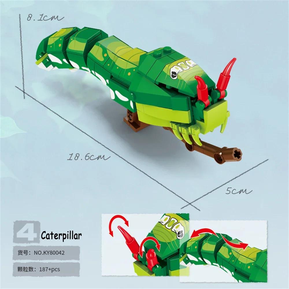 Cicada Insects Building Blocks Toys Set - Long-Lasting Play Party Gift for Kids, Great Collectible Models Caterpillar Cicada