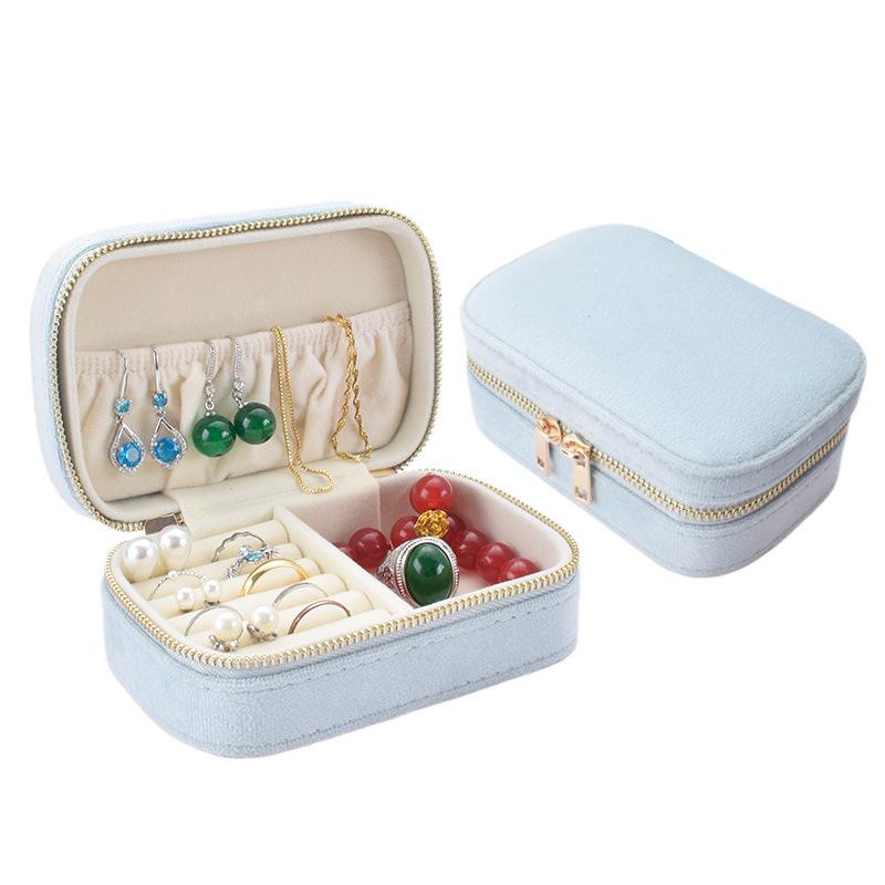 

2025 Portable Velvet Jewelry Storage and Ring Box