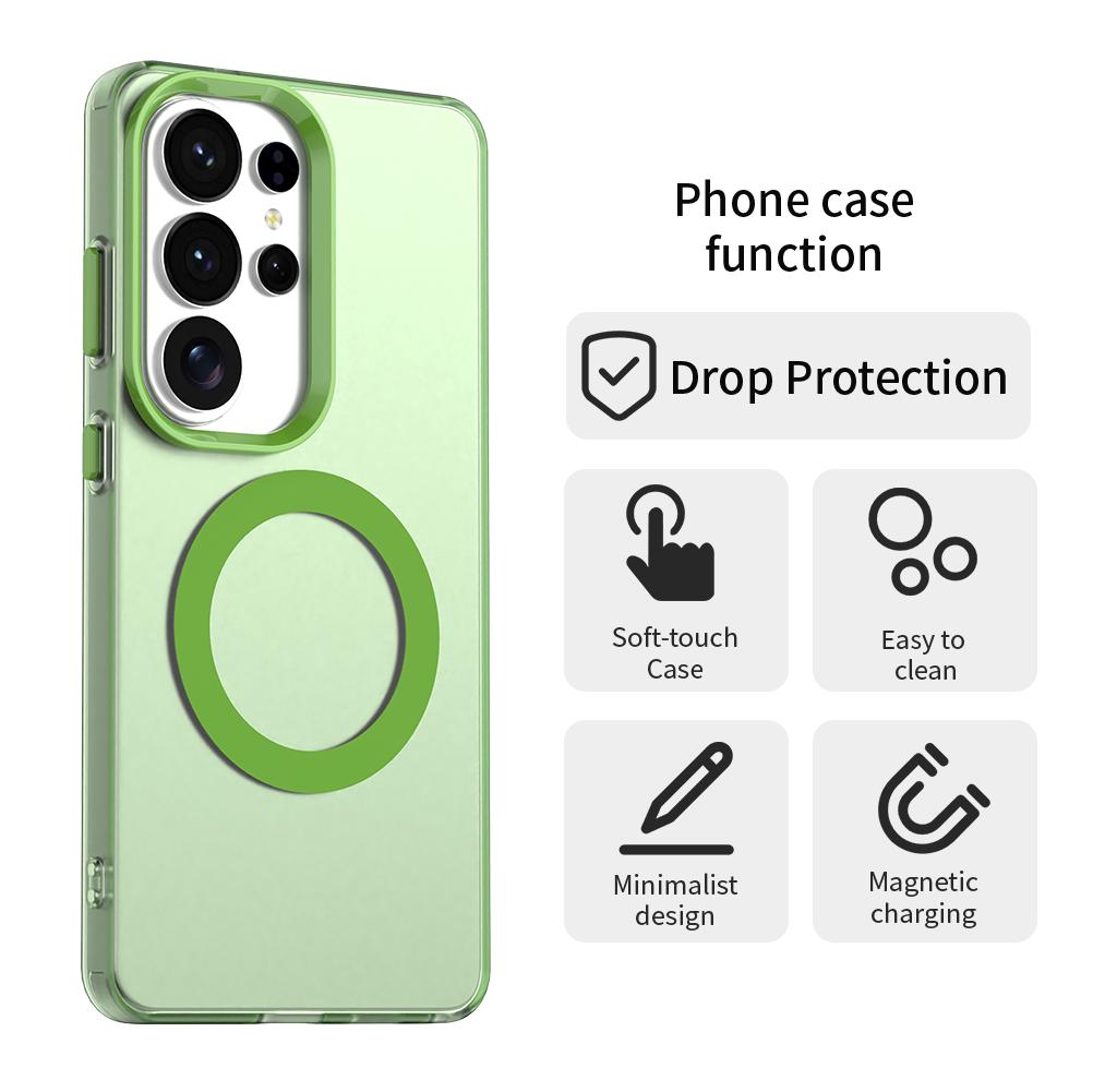 Matte Clear For Magsafe Cases For Samsung Galaxy S26 S25 S24 S23 FE Plus Ultra A06 A16 A26 A36 A05 A15 A25 A35 A55 A56 5G Cover