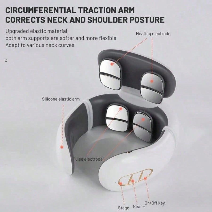 Intelligentes Elektrisches Wiederaufladbares Nackenmassagegerät mit Wärme-, Druck- und Pulsfunktion